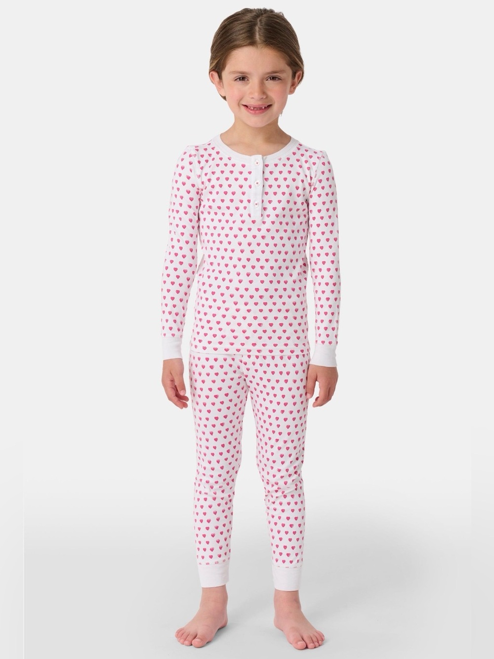 Roller Rabbit Kids Hearts Pajamas Pink Size 6 Pima Cotton Pajama Set New